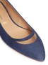 Detail View - Click To Enlarge - FABIO RUSCONI - Mesh cutout suede skimmer flats