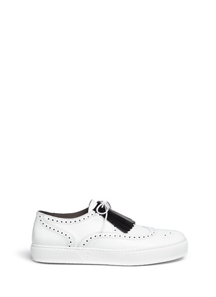 Main View - Click To Enlarge - CLERGERIE - 'Tolk' full brogue kiltie sneakers