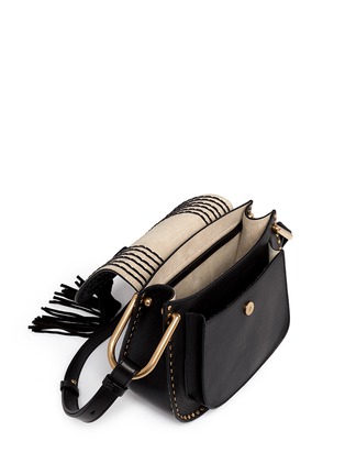 Detail View - Click To Enlarge - CHLOÉ - 'Hudson' small braided leather shoulder bag