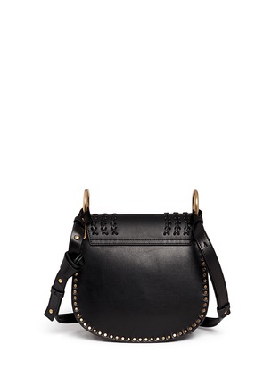 Back View - Click To Enlarge - CHLOÉ - 'Hudson' small braided leather shoulder bag