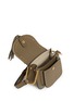 Detail View - Click To Enlarge - CHLOÉ - 'Hudson' mini rivet folded trim leather saddle bag