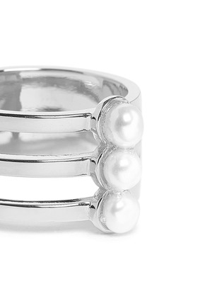 Detail View - Click To Enlarge - MOUNSER - 'Eternity' pearl asymmetric cutout short ring