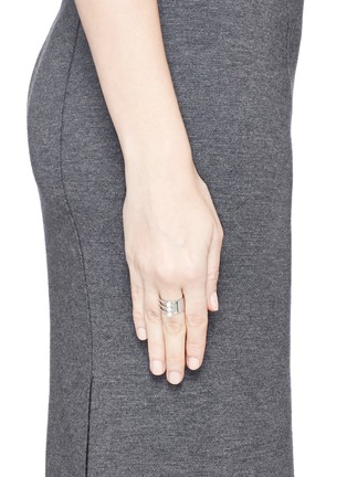 Figure View - Click To Enlarge - MOUNSER - 'Eternity' pearl asymmetric cutout short ring