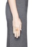 Figure View - Click To Enlarge - MOUNSER - 'Unity' pearl stud asymmetric cutout short ring
