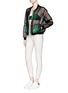 Figure View - Click To Enlarge - WE ARE HANDSOME - 'The Kinabalu' print active mesh bomber jacket