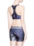 Back View - Click To Enlarge - WE ARE HANDSOME - 'Orion' print active cropped top