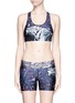 Main View - Click To Enlarge - WE ARE HANDSOME - 'Orion' print active cropped top
