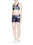 Figure View - Click To Enlarge - WE ARE HANDSOME - 'Orion' print active cropped top