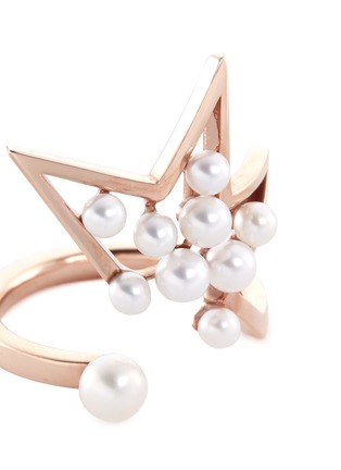 Detail View - Click To Enlarge - TASAKI - 'Abstract Star' freshwater pearl 18k rose gold ring