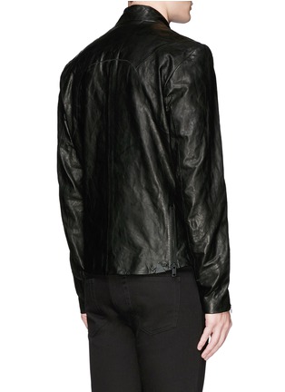 Back View - Click To Enlarge - DENHAM - 'Drifter VTS' leather jacket