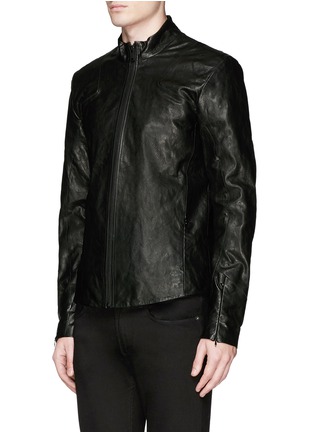 Front View - Click To Enlarge - DENHAM - 'Drifter VTS' leather jacket