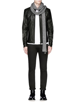 Figure View - Click To Enlarge - DENHAM - 'Drifter VTS' leather jacket