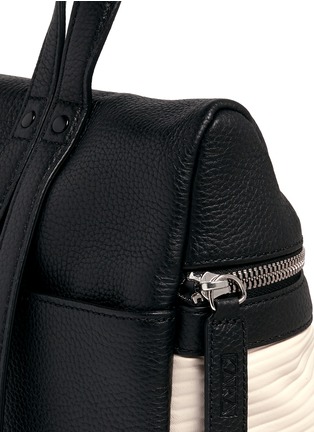 Detail View - Click To Enlarge - KARA - Small quilted colourblock leather backpack