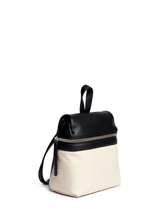 Figure View - Click To Enlarge - KARA - Small quilted colourblock leather backpack