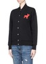 Front View - Click To Enlarge - ÊTRE CÉCILE - French Bulldog badge jersey bomber cardigan