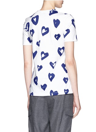 Back View - Click To Enlarge - ÊTRE CÉCILE - Scribble heart cotton jersey T-shirt