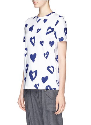 Front View - Click To Enlarge - ÊTRE CÉCILE - Scribble heart cotton jersey T-shirt