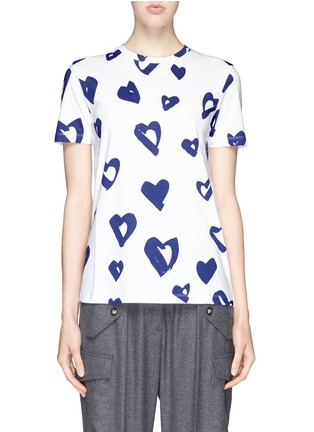 Main View - Click To Enlarge - ÊTRE CÉCILE - Scribble heart cotton jersey T-shirt