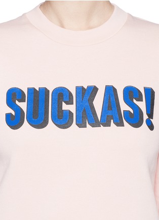 Detail View - Click To Enlarge - ÊTRE CÉCILE - 'Suckas!' slogan cotton sweatshirt