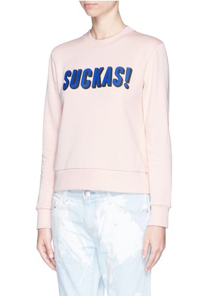Front View - Click To Enlarge - ÊTRE CÉCILE - 'Suckas!' slogan cotton sweatshirt