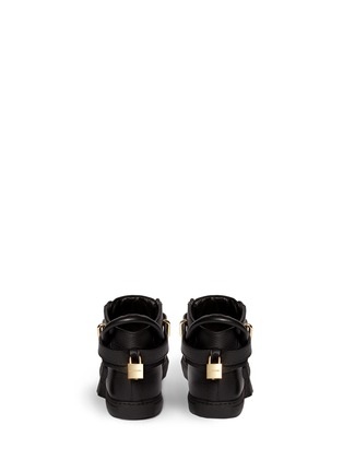 Back View - Click To Enlarge - BUSCEMI SHOES - '100mm' twist lock strap leather sneakers