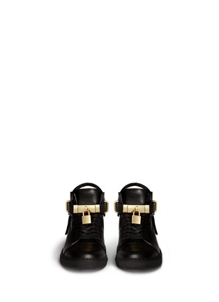 Figure View - Click To Enlarge - BUSCEMI SHOES - '100mm' twist lock strap leather sneakers