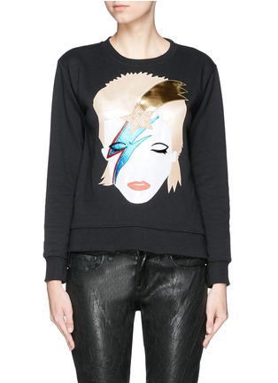 Main View - Click To Enlarge - NIL & MON - David Bowie appliqué sweatshirt