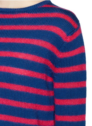 Detail View - Click To Enlarge - STELLA JEAN - 'Yonkers' stripe wool-mohair sweater