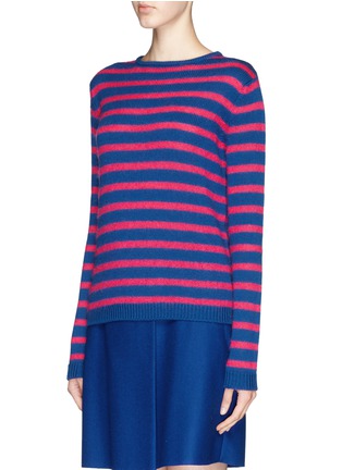 Front View - Click To Enlarge - STELLA JEAN - 'Yonkers' stripe wool-mohair sweater