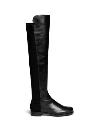 Main View - Click To Enlarge - STUART WEITZMAN - '5050' elastic back leather boots