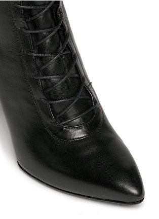 Detail View - Click To Enlarge - STUART WEITZMAN - 'High Strung' elastic back lace-up leather boots