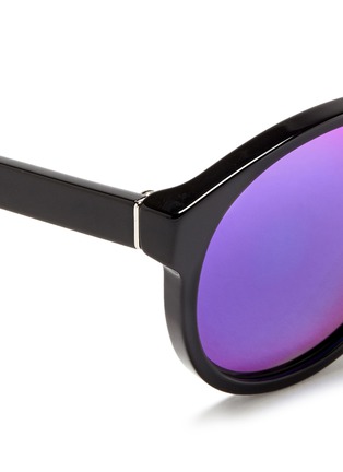 Detail View - Click To Enlarge - SUPER - 'Paloma Cove II' acetate oval mirror sunglasses