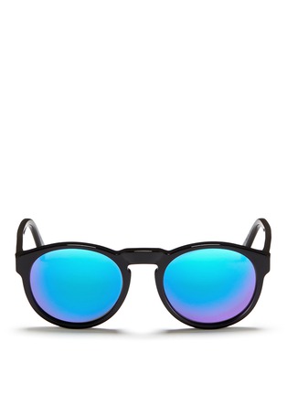 Main View - Click To Enlarge - SUPER - 'Paloma Cove II' acetate oval mirror sunglasses
