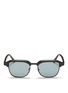 Main View - Click To Enlarge - SUPER - 'Gonzo Gonzo' acetate browline matte metal sunglasses