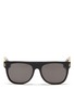 Main View - Click To Enlarge - SUPER - 'Flat Top Francis Goffrato' croc engraved metal temple sunglasses