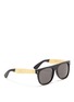 Figure View - Click To Enlarge - SUPER - 'Flat Top Francis Goffrato' croc engraved metal temple sunglasses