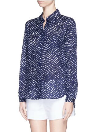 Front View - Click To Enlarge - DIANE VON FURSTENBERG - 'Lorelei Two' batik print cotton-silk blouse