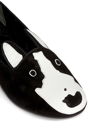 Detail View - Click To Enlarge - MARC BY MARC JACOBS SHOES - Pit bull suede combo slip-ons
