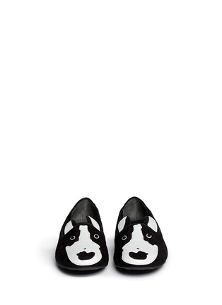Figure View - Click To Enlarge - MARC BY MARC JACOBS SHOES - Pit bull suede combo slip-ons