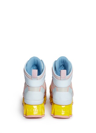 Back View - Click To Enlarge - MARC BY MARC JACOBS SHOES - 'Ninja' zigzag rubber platform sneakers