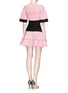 Back View - Click To Enlarge - ALEXANDER MCQUEEN - Bell sleeve colourblock knit dress