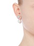 Figure View - Click To Enlarge - KENNETH JAY LANE - Crystal pavé stud Baroque resin pearl earrings