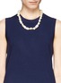 Figure View - Click To Enlarge - KENNETH JAY LANE - Crystal pavé nugget Baroque pearl necklace