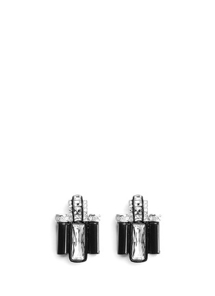 Main View - Click To Enlarge - KENNETH JAY LANE - Jet crystal Art Deco clip earrings