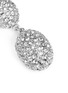 Detail View - Click To Enlarge - KENNETH JAY LANE - Crystal pavé oval drop clip earrings