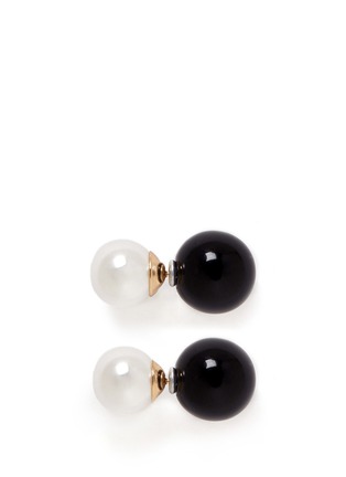 Main View - Click To Enlarge - KENNETH JAY LANE - Baroque pearl ball stud earrings