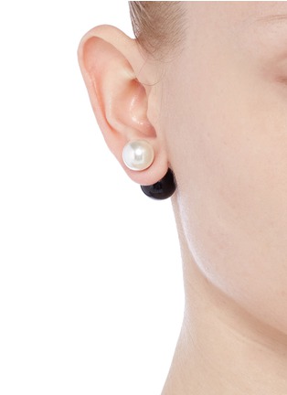 Figure View - Click To Enlarge - KENNETH JAY LANE - Baroque pearl ball stud earrings