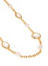 Detail View - Click To Enlarge - KENNETH JAY LANE - Glass pearl glass crystal chain necklace
