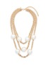 Main View - Click To Enlarge - KENNETH JAY LANE - Three strand glass pearl opera necklace
