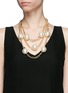 Figure View - Click To Enlarge - KENNETH JAY LANE - Three strand glass pearl opera necklace